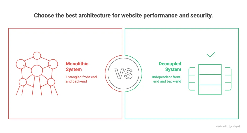 visual of decoupled architecture